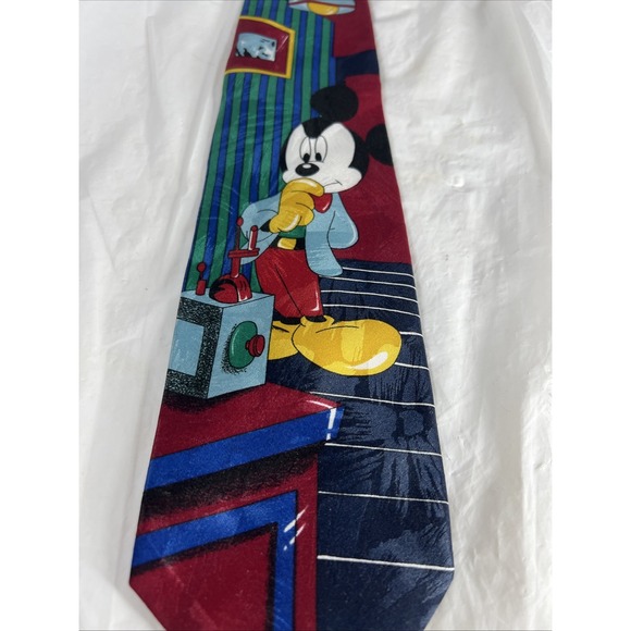 Vintage Mickey Mouse Unlimited Neck Tie Mickey Unlimited Te Machine - Picture 1 of 9